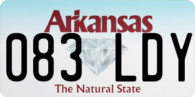 AR license plate 083LDY
