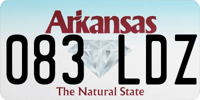 AR license plate 083LDZ