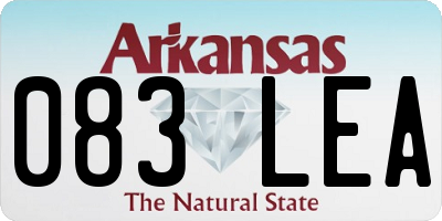 AR license plate 083LEA