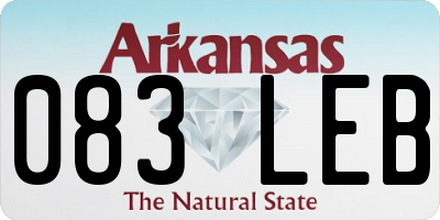 AR license plate 083LEB