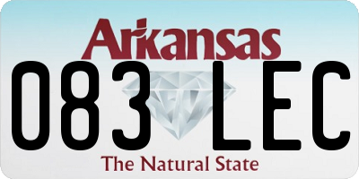 AR license plate 083LEC
