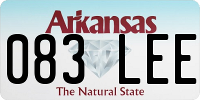 AR license plate 083LEE