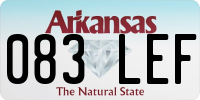 AR license plate 083LEF