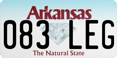 AR license plate 083LEG