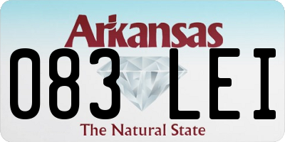 AR license plate 083LEI