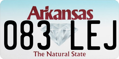AR license plate 083LEJ