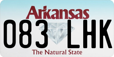 AR license plate 083LHK