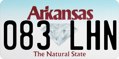 AR license plate 083LHN