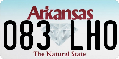 AR license plate 083LHO