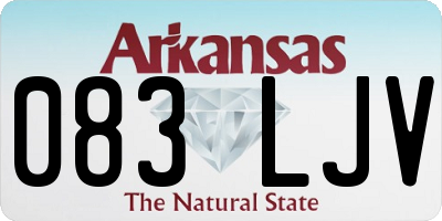 AR license plate 083LJV