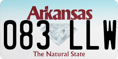 AR license plate 083LLW