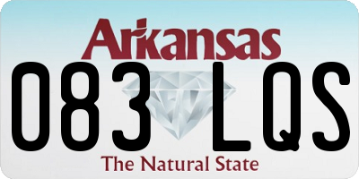 AR license plate 083LQS