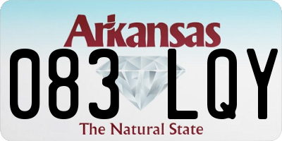 AR license plate 083LQY