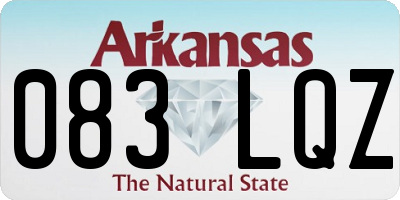 AR license plate 083LQZ
