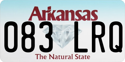 AR license plate 083LRQ