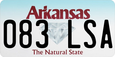 AR license plate 083LSA