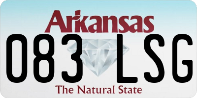 AR license plate 083LSG