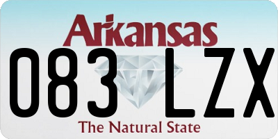 AR license plate 083LZX