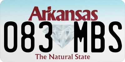 AR license plate 083MBS