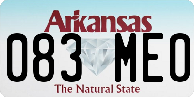 AR license plate 083MEO