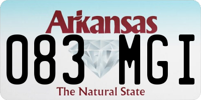 AR license plate 083MGI
