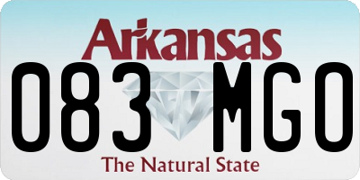 AR license plate 083MGO