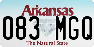 AR license plate 083MGQ