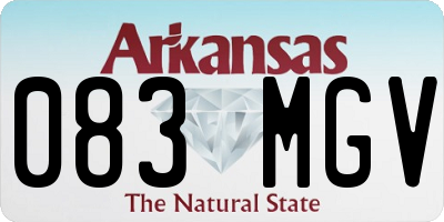 AR license plate 083MGV