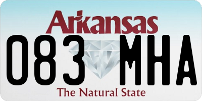 AR license plate 083MHA