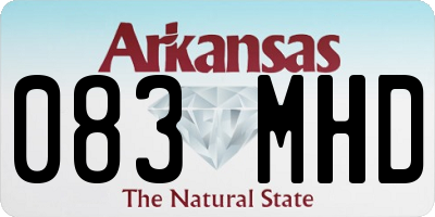 AR license plate 083MHD