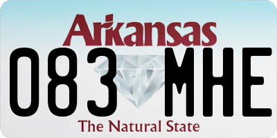 AR license plate 083MHE