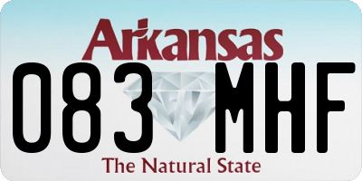 AR license plate 083MHF