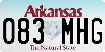 AR license plate 083MHG