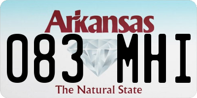 AR license plate 083MHI