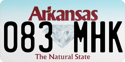 AR license plate 083MHK