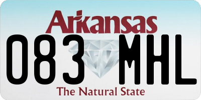 AR license plate 083MHL