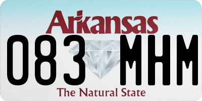 AR license plate 083MHM