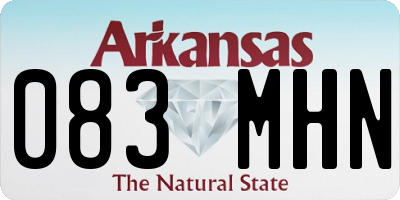AR license plate 083MHN
