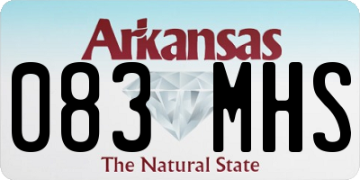 AR license plate 083MHS