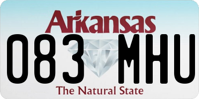 AR license plate 083MHU