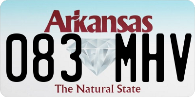 AR license plate 083MHV