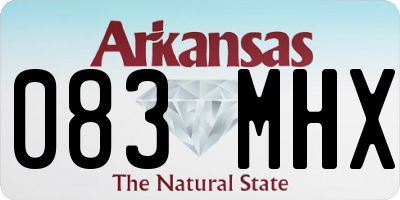 AR license plate 083MHX