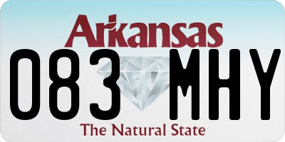 AR license plate 083MHY