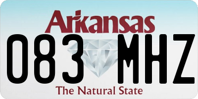 AR license plate 083MHZ