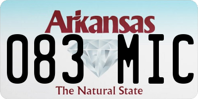 AR license plate 083MIC