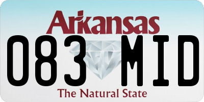 AR license plate 083MID