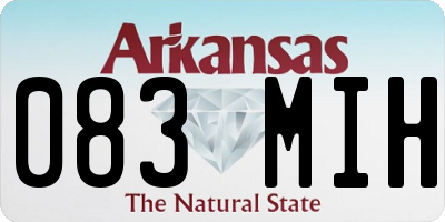 AR license plate 083MIH