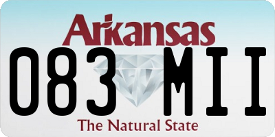 AR license plate 083MII