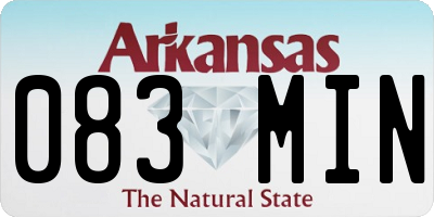 AR license plate 083MIN