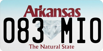 AR license plate 083MIO